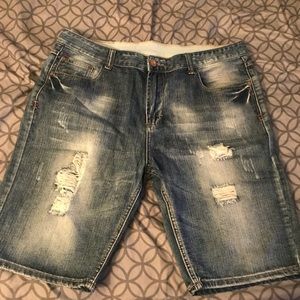 Denim shorts